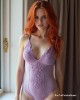 💜 Love my #lavenderlingerie with matching stockings! 💜