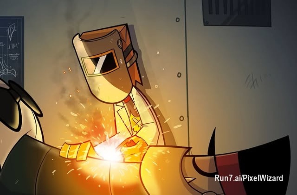 El Dr. Flug dando mantenimiento al Hatbot-Sentinel #comedia