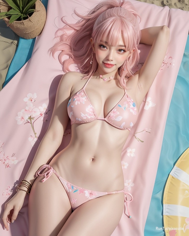 How do you like this bikini set 🤗🌸👙🌊🌅 Have Friday 💖 おはよ- 👋🏻☀️🌅 さく