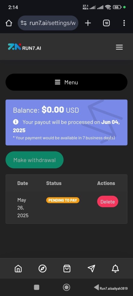 When do you plan to process the withdrawal? 12days already 😅